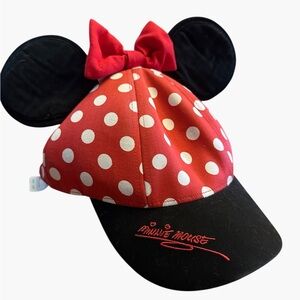 Walt Disney World Parks Kids Minnie Mouse Ears Bow Cap Hat